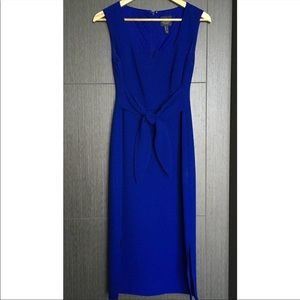 Cobalt Blue Adrianna Papell Midi Dress
